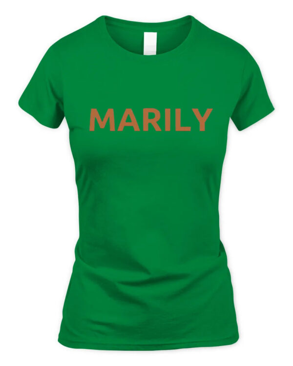 Classic Crewneck Tee with Iconic Marily Text Print